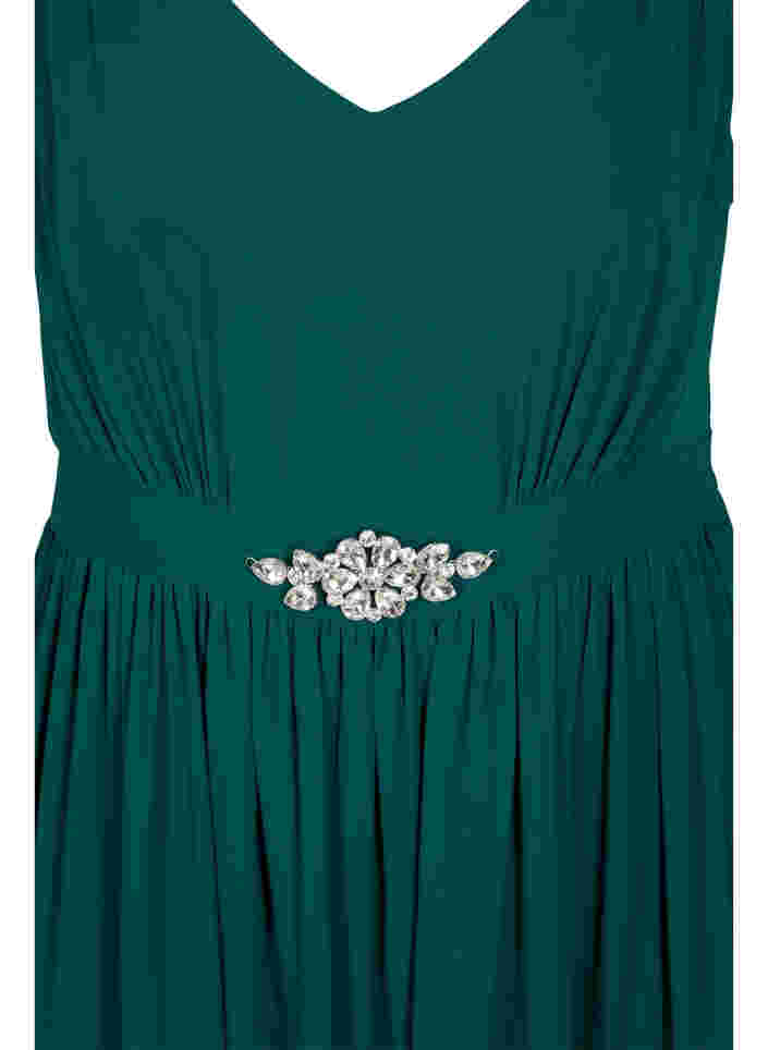 Mouwloze maxi-jurk met plooien, Botanical garden, Packshot image number 2