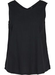 Mouwloze top in katoen, Black