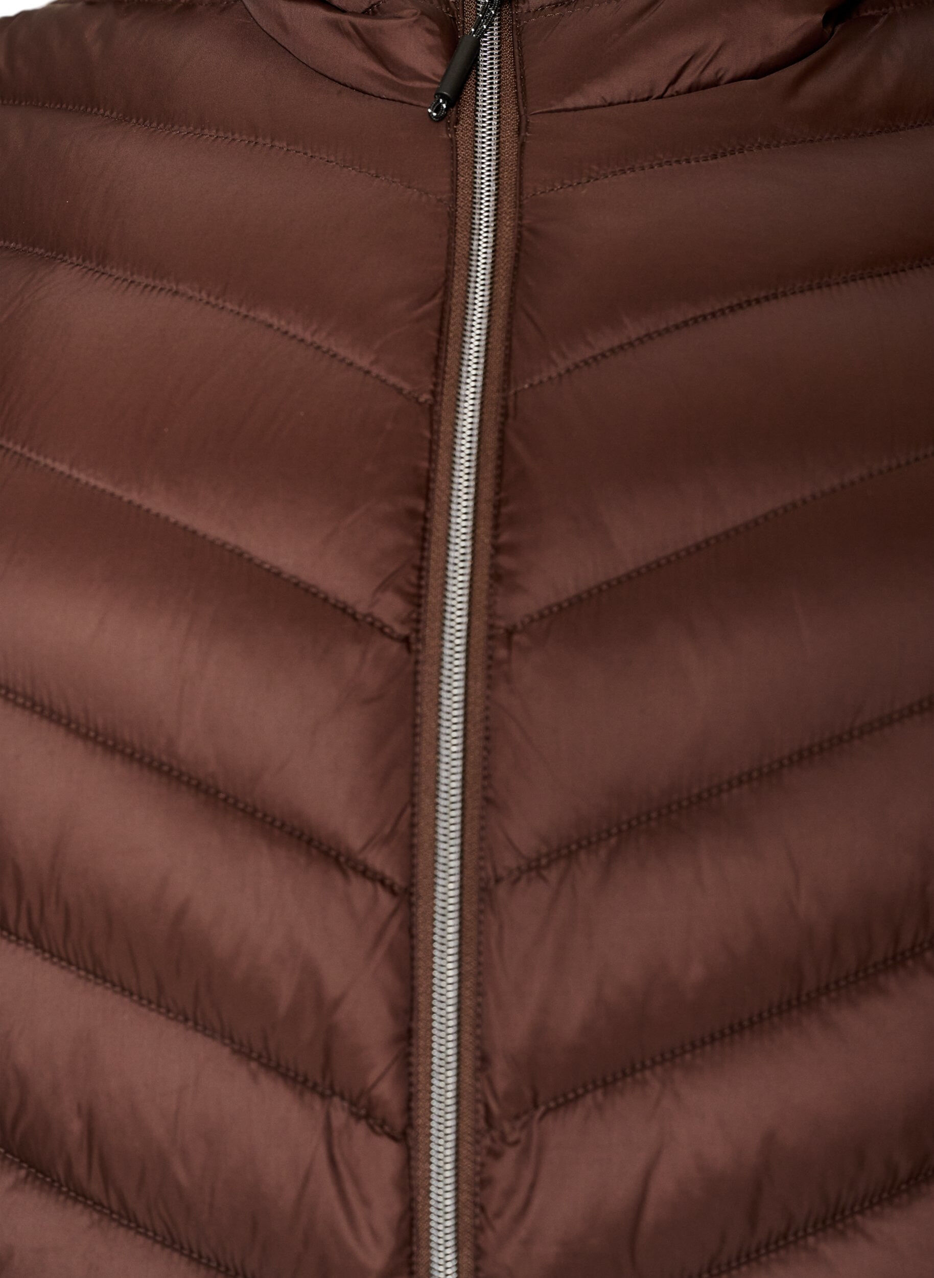 ZizziLichtgewicht jas met capuchon, Bruin, Packshot image number 2