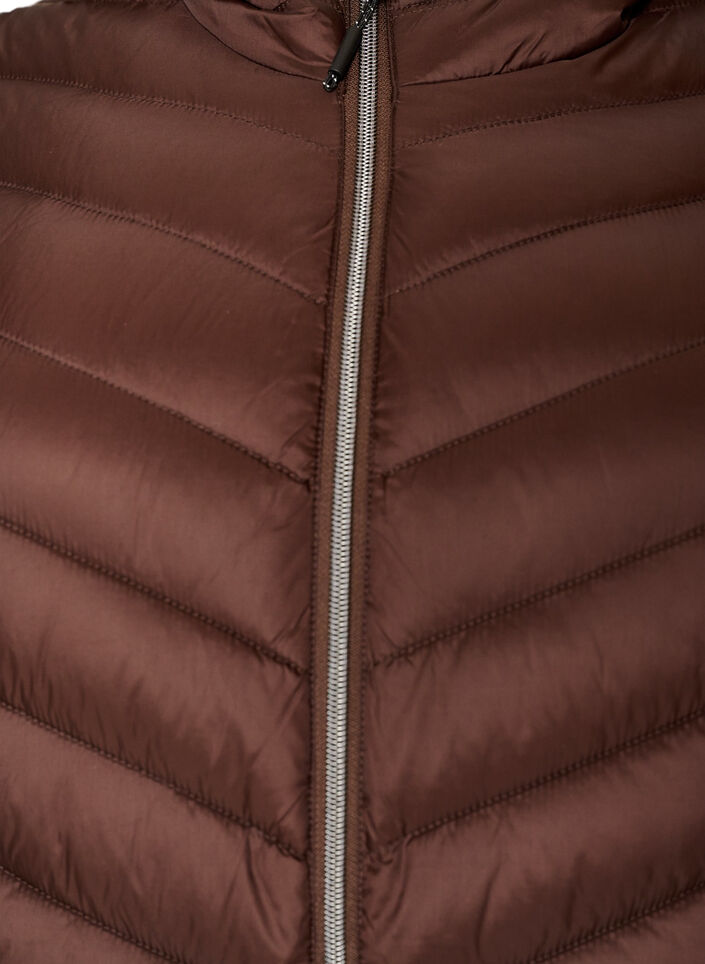 Lichtgewicht jas met capuchon, Bruin, Packshot image number 2