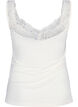 Viscose top met kanten rand, Vanille, Packshot image number 1
