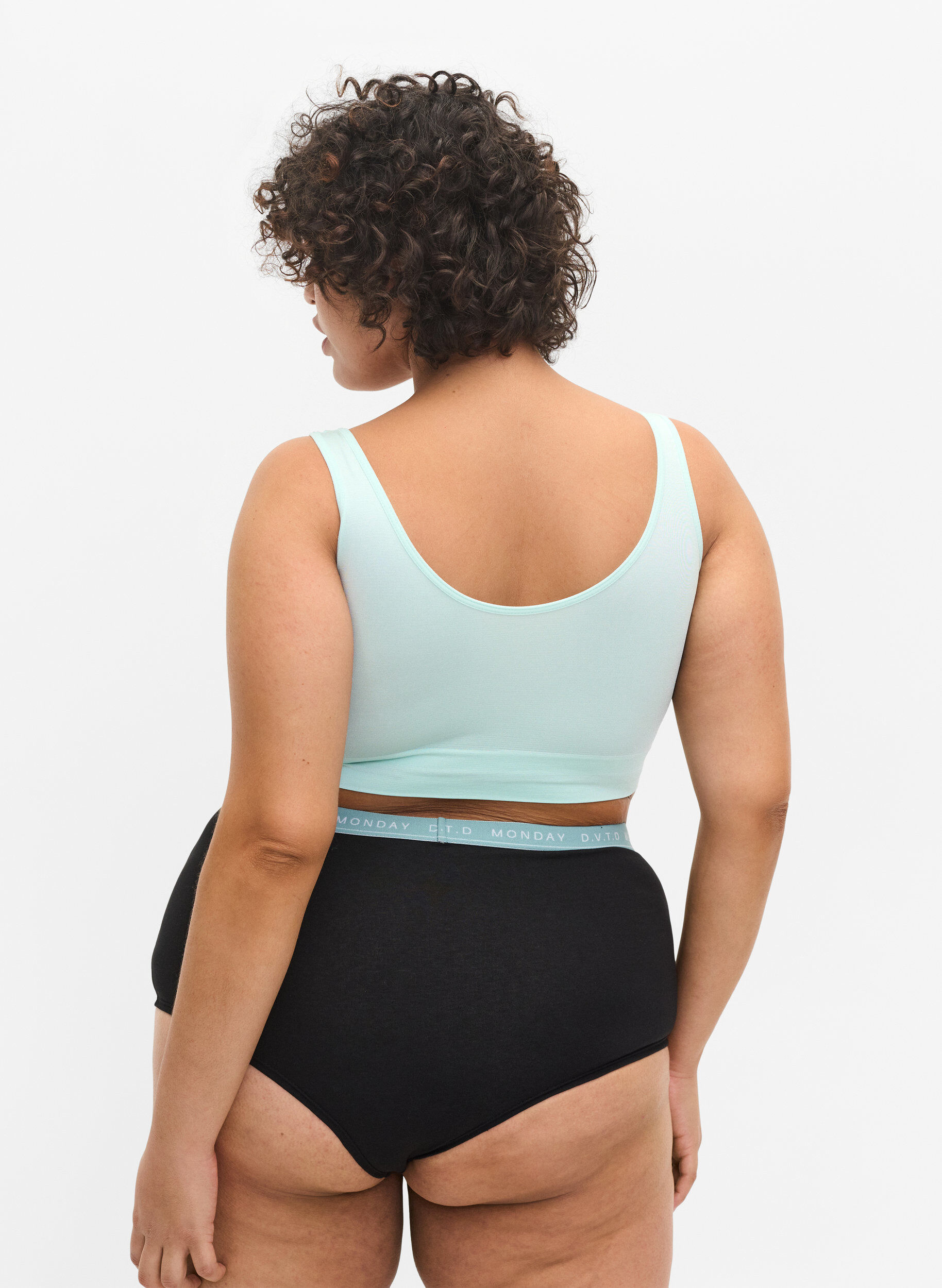 Zizzi 7-pack katoenen hipster met weekdagen, Multi Pastel Pack, Model image number 1