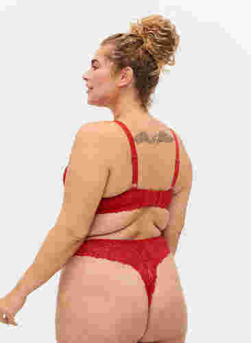 Kanten G-string met normale taille, Red Ass., Model image number 1