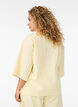 Gestreepte blouse in een los pasvorm, Geel, Model image number 2