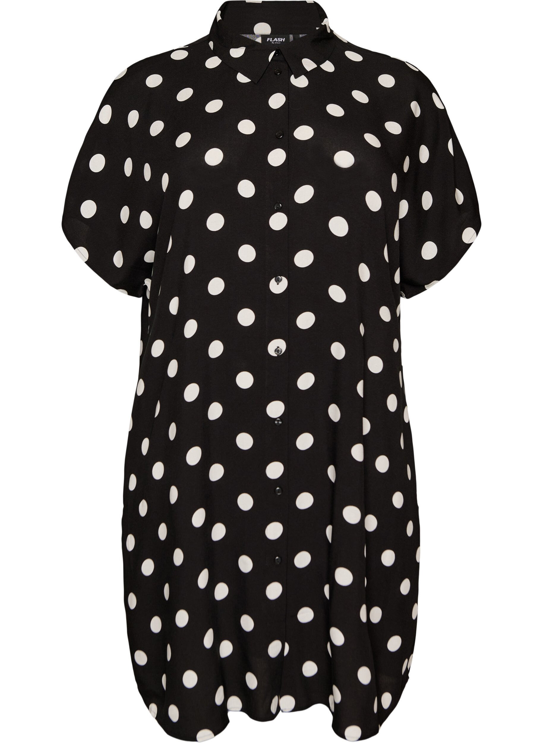 Zizzi Losvallend lang shirt van viscose, Vanille, Packshot image number 0