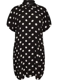 Losvallend lang shirt van viscose, Vanille