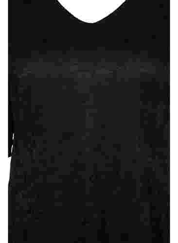 Kanten jurk met 3/4 mouwen, Black, Packshot image number 2