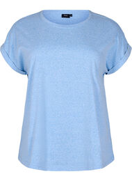 Gem&ecirc;leerd T-shirt met korte mouwen, Blauw
