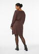 Gebreide jurk in katoen-viscose blend, Bruin, Model image number 2