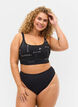 Bikinibroekje met hoge taille, Black, Model image number 0