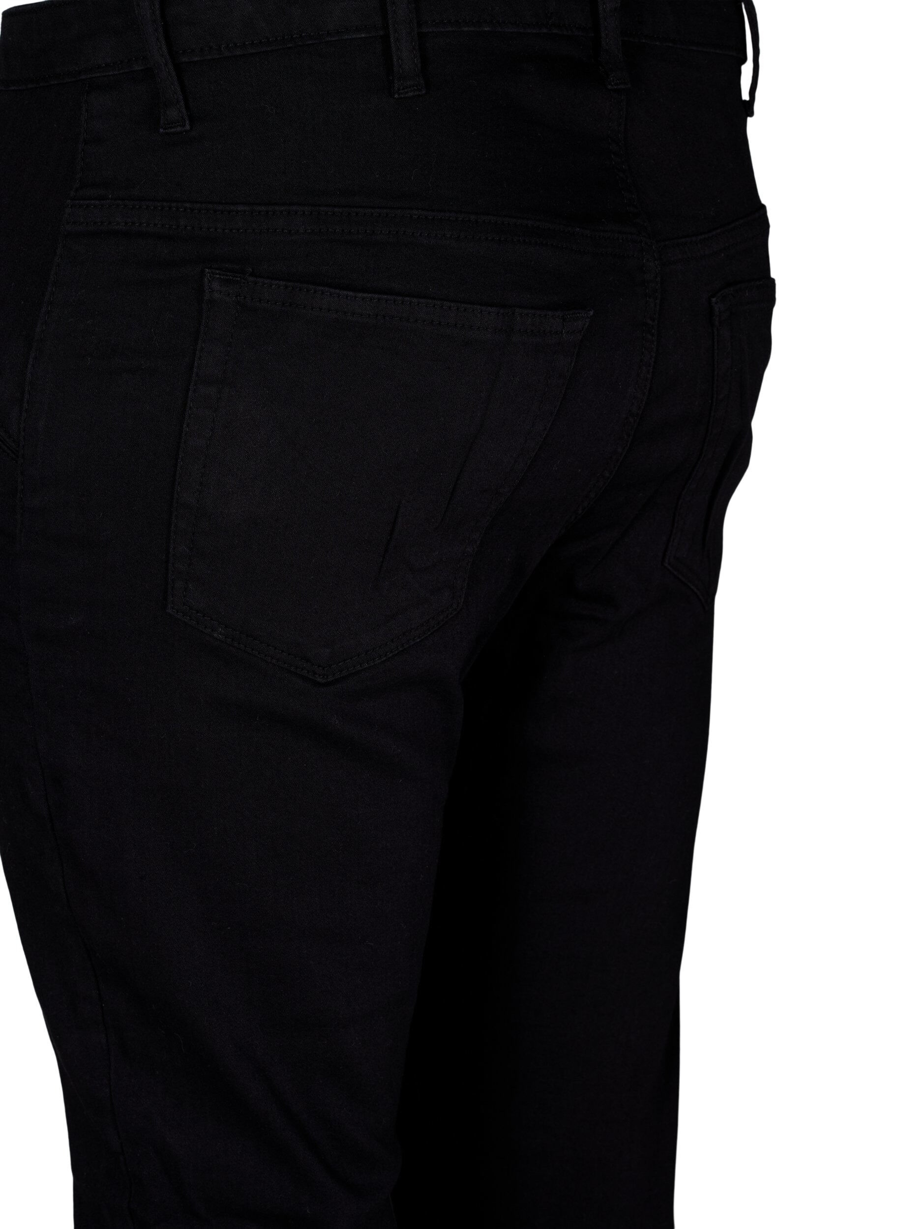 Zizzi Super slanke Amy jeans met stud detail, Black, Packshot image number 3