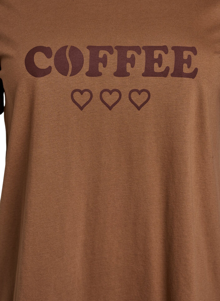T-shirt met print, Bruin, Packshot image number 2