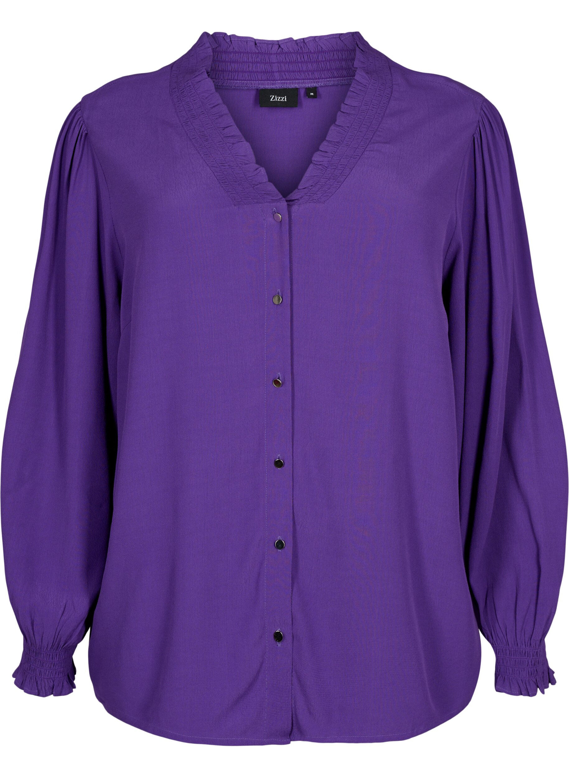 Zizzi Viscose Shirt blouse met lange mouwen, Heliotrope, Packshot image number 0
