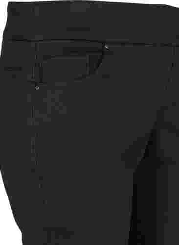Nauwsluitende driekwart broek in katoenmix, Black, Packshot image number 2