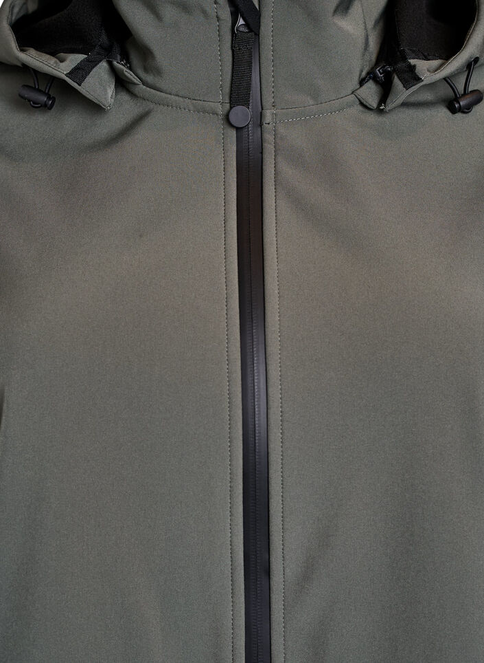 Softshell jas met afneembare capuchon, Grijs, Packshot image number 2