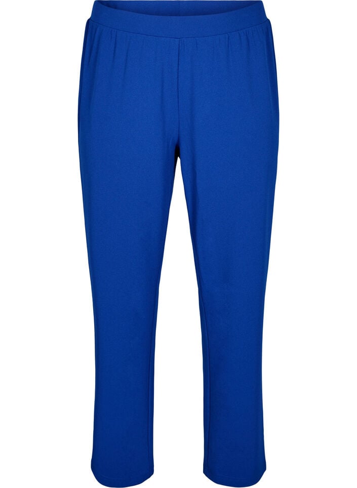 Broek met rechte pasvorm, Blauw, Packshot image number 0