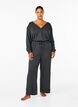 Jumpsuit met overslag en strikjes, Dark Grey Melange, Model image number 0