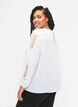 Blouse met lange mouwen en gehaakte details, Bright White, Model image number 1