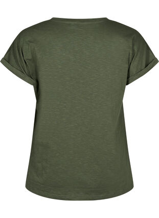 Bedrukt T-shirt van biologisch katoen, Thyme w. Black Print, Packshot image number 1