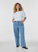 Wide fit jeans met naaddetails, Blauw, Model image number 0