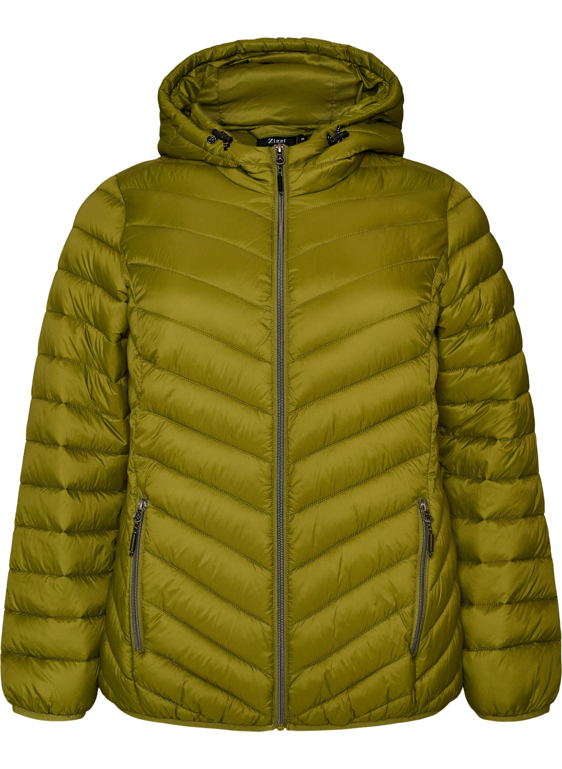 ZizziLichtgewicht jas met capuchon, Groen, Packshot image number 0