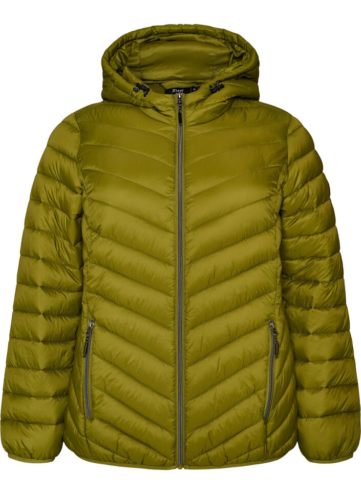 Lichtgewicht jas met capuchon, Groen, Packshot image number 0
