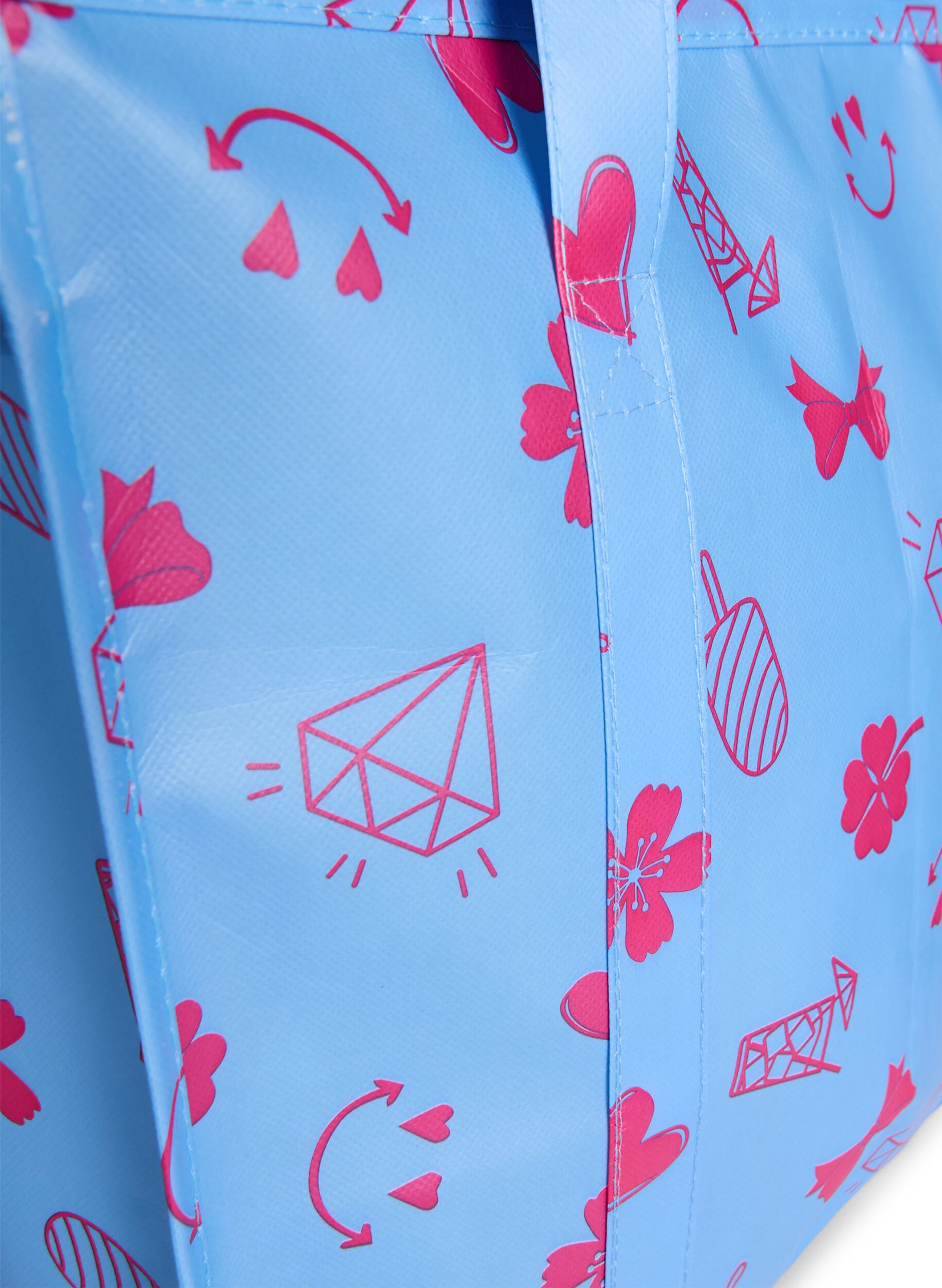 Zizzi Shoppingtas met ritssluiting, Blauw, Packshot image number 3