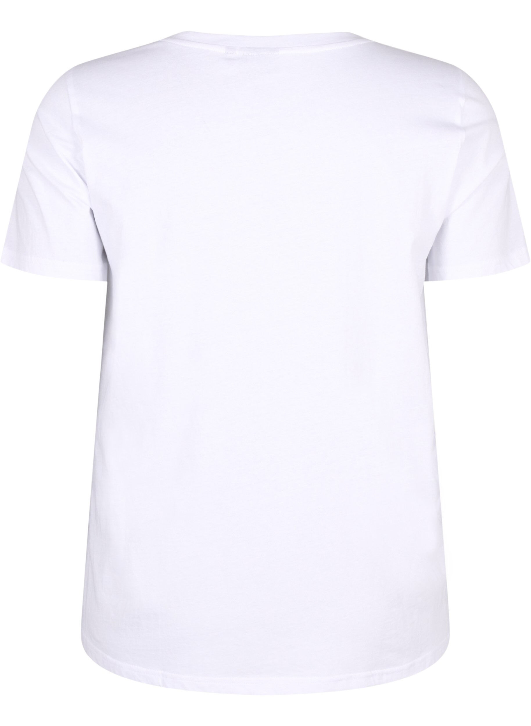 Zizzi T-shirt met stras, B.White W.Rhinestone, Packshot image number 1