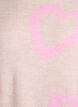 Gebreide blouse met grote harten en ronde hals, Beige, Packshot image number 2