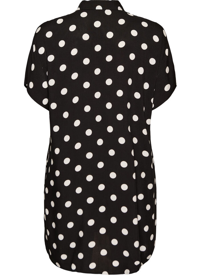 Losvallend lang shirt van viscose, Vanille, Packshot image number 1