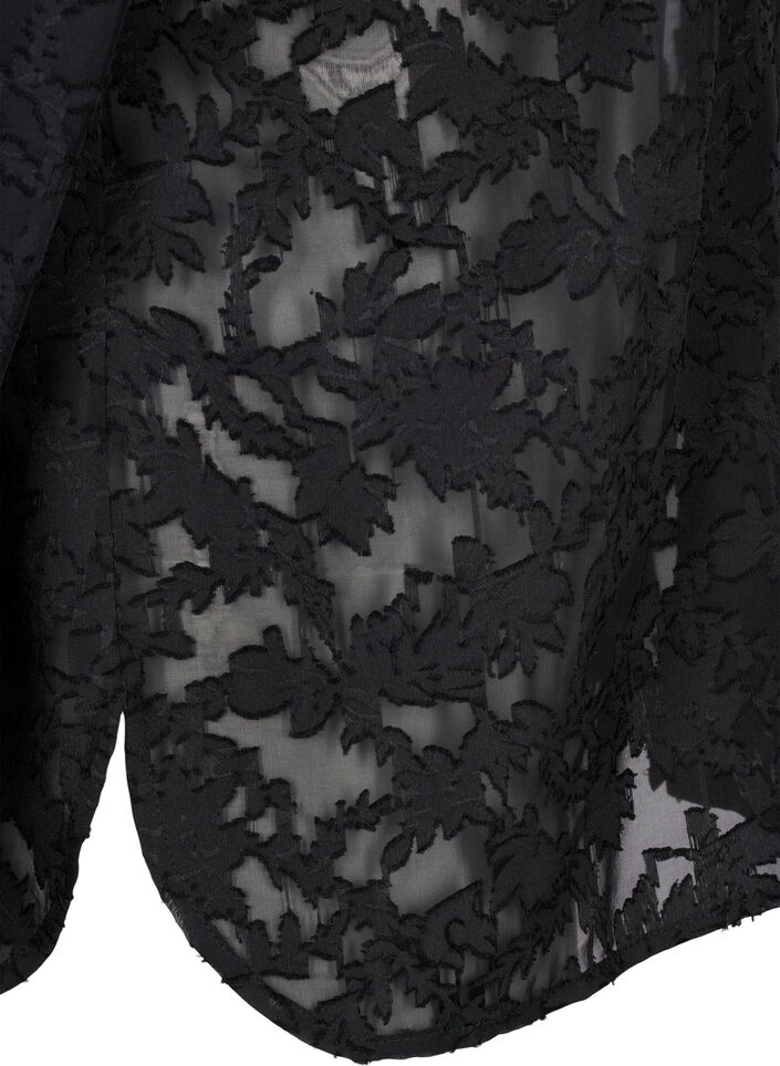 Jacquard overhemd met knopen, Black, Packshot image number 3