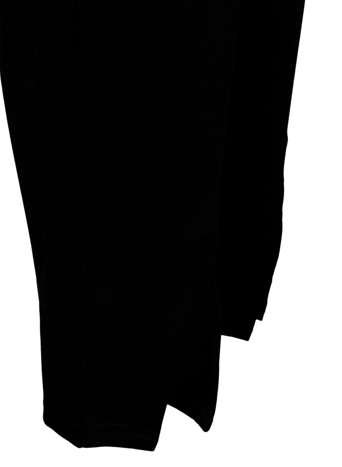 Viscose leggings met een split aan de voorkant, Zwart, Packshot image number 3