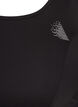Sporttop met effen kleur en gekruiste rug, Black, Packshot image number 2