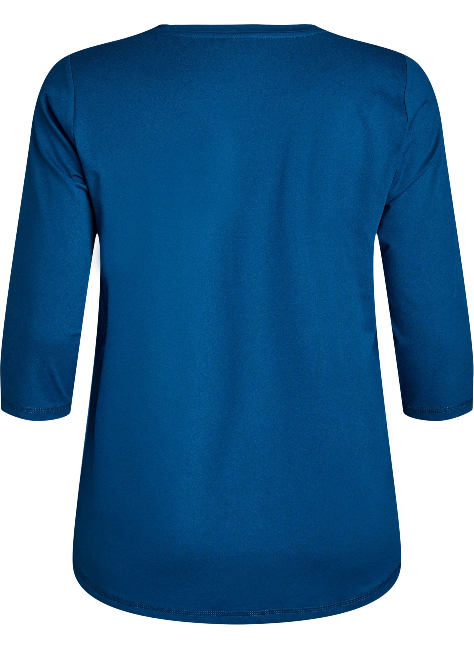 Zizzi Training blouse met 3/4 mouwen, Blauw, Packshot image number 1