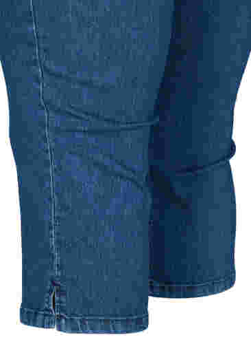 Driekwart broek in katoenmix, Dark blue denim, Packshot image number 3