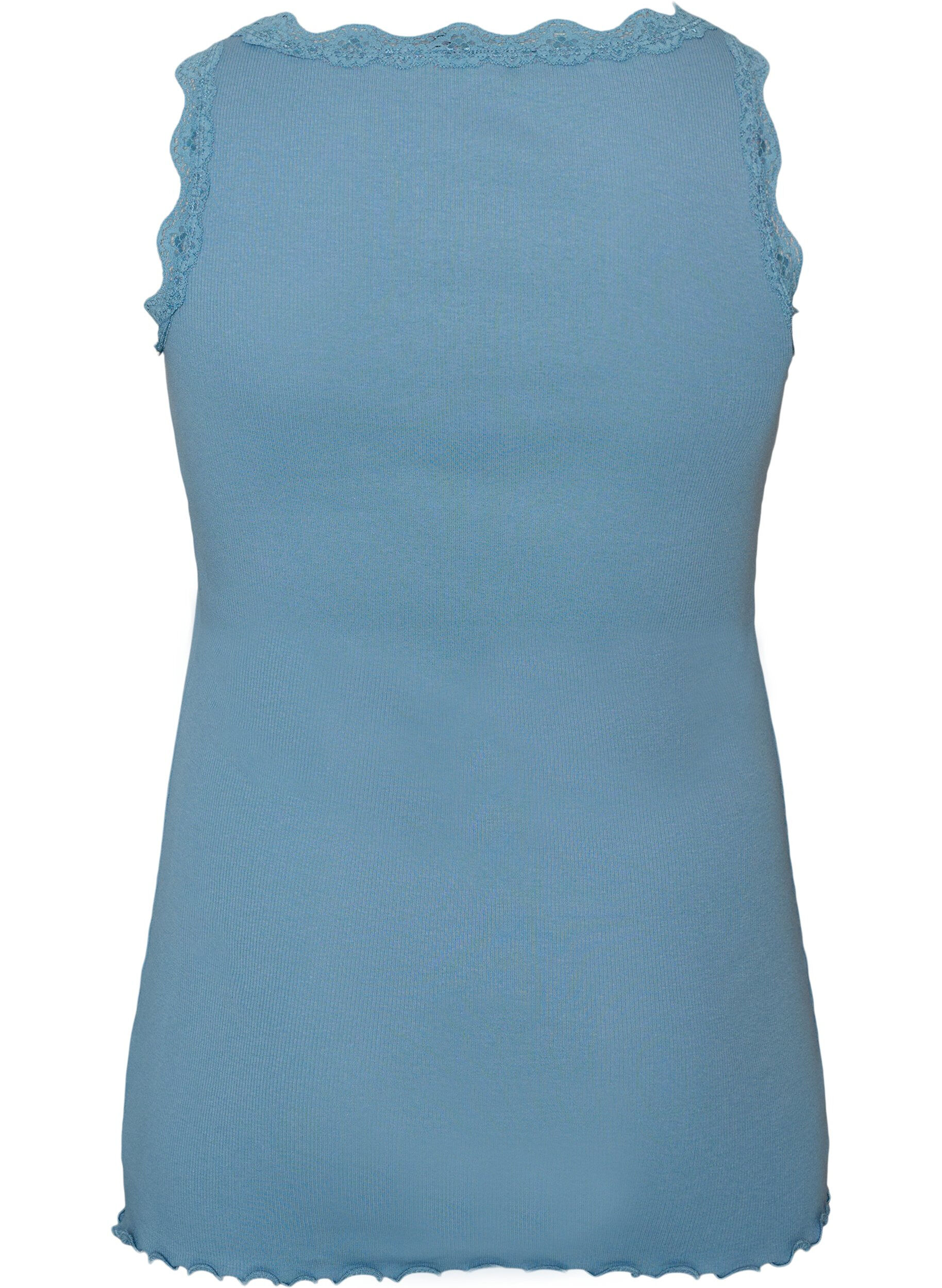 ZizziTop met kant, Blauw, Packshot image number 1
