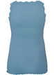 Top met kant, Blauw, Packshot image number 1