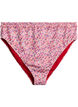 Gestreepte tai bikinibroek met gerimpelde rand, Roze, Packshot image number 0