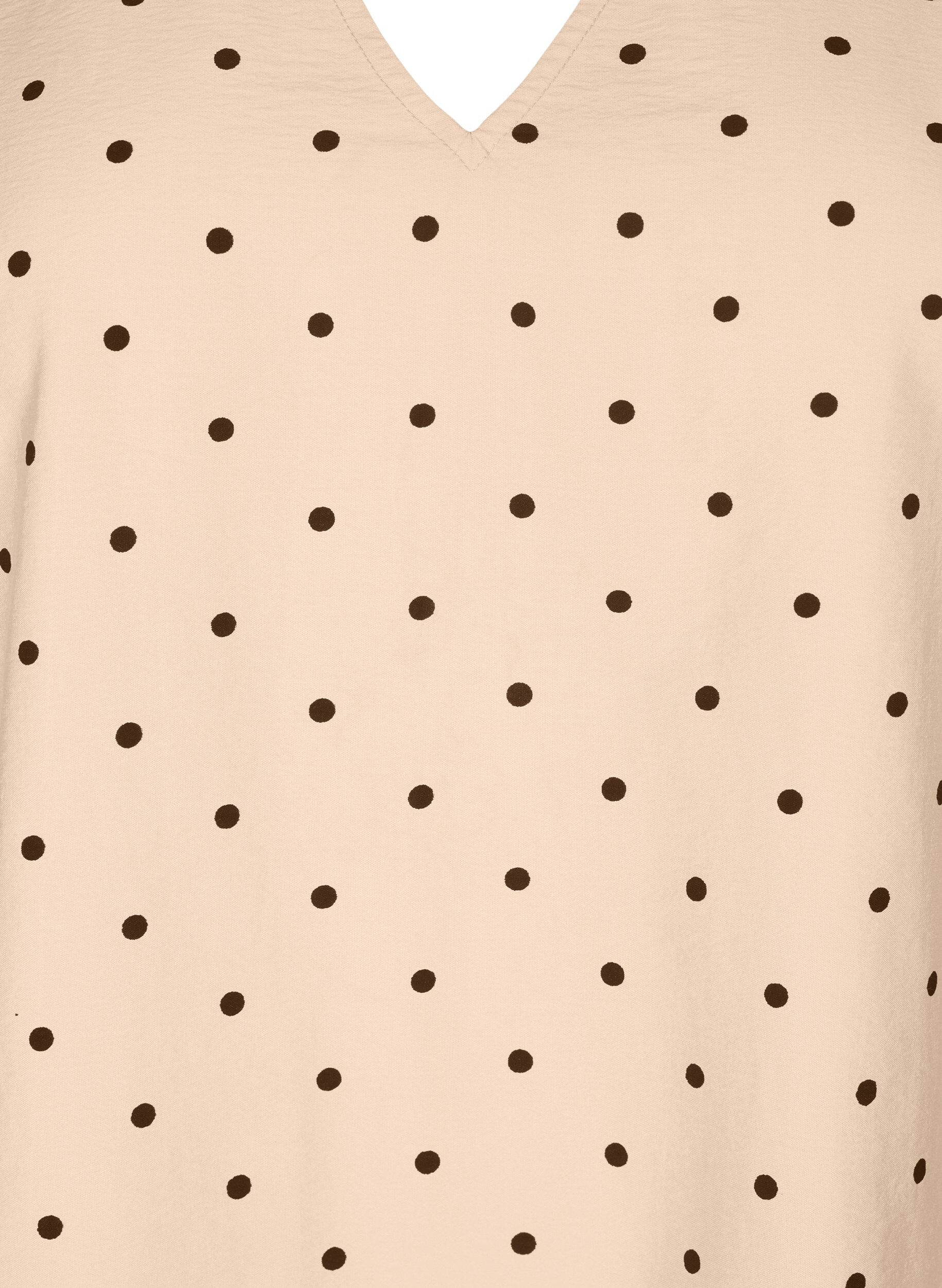 Zizzi Blouse met losse mouwen en een V-hals, Beige, Packshot image number 2
