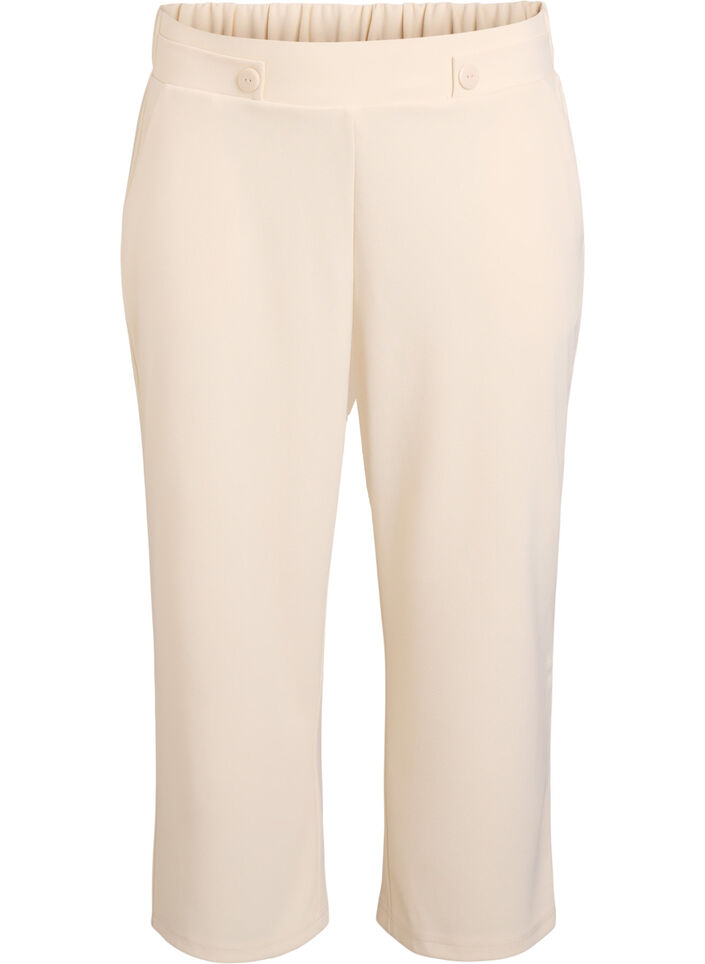 7/8 broek met losse pasvorm, Beige, Packshot image number 0