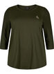 Trainingsblouse met 3/4-mouwen, Groen, Packshot image number 0