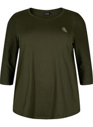 Trainingsblouse met 3/4-mouwen, Groen