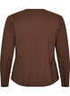 Strakzittend jersey vest met decoratieve knopen, Bruin, Packshot image number 1
