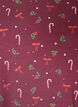 Nachtblouse met een print, Donker Bordeaux, Packshot image number 2