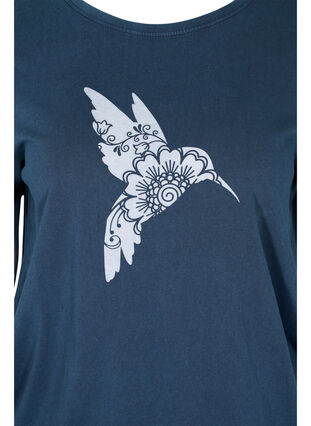 Biologisch katoenen t-shirt met smock, NavyBlazer Acid Bird, Packshot image number 2