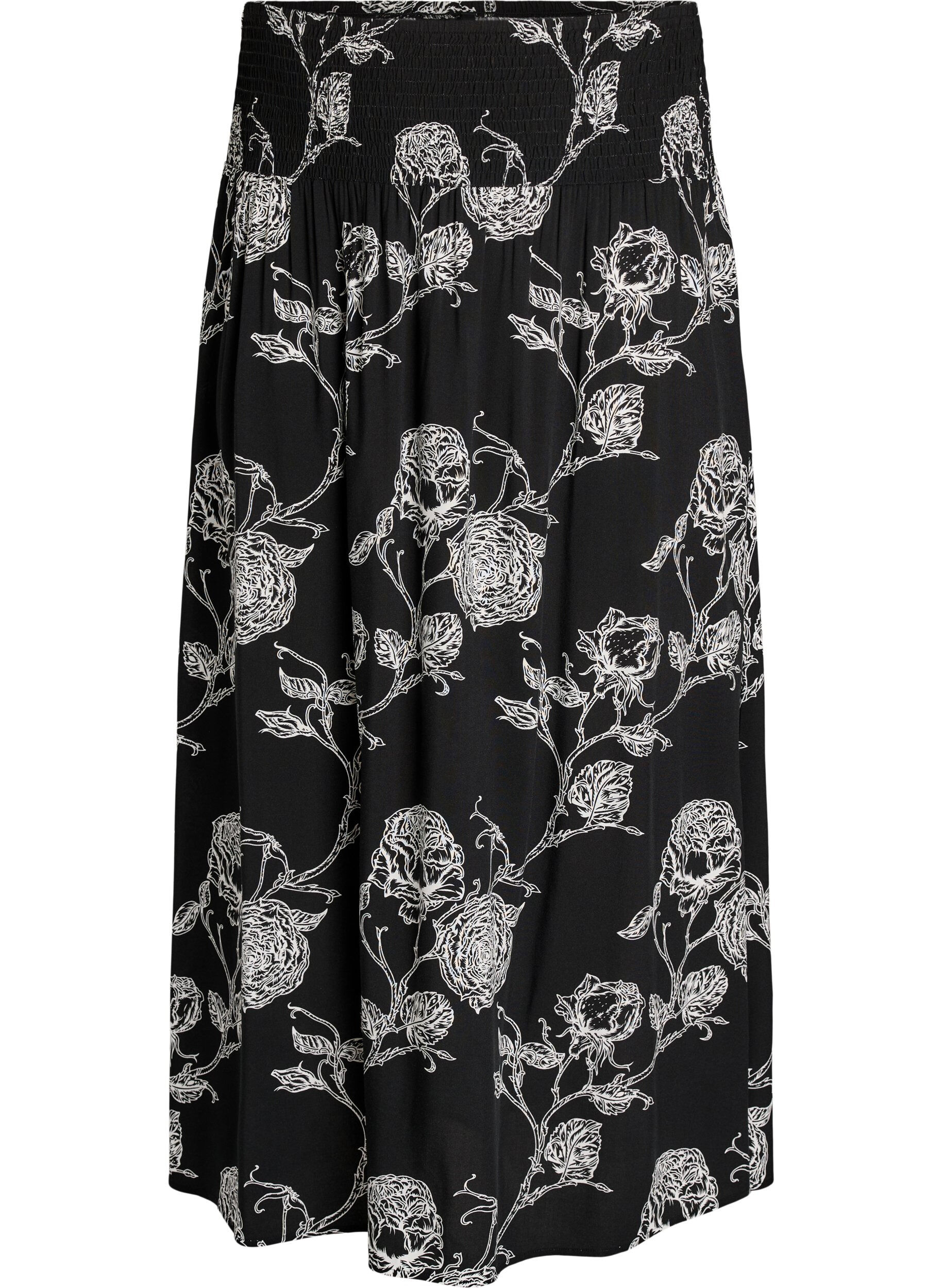 FLASH - Viscose maxi-rok met smock