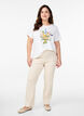 Rekbaar broek van viscose, Beige, Model image number 0