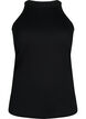 Geribde katoenen tanktop, Black, Packshot image number 0