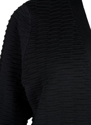 Gebreid vest in katoen-viscose mix, Black, Packshot image number 2