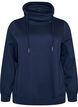 Sweatshirt met hoge kraag en zakken, Blauw, Packshot image number 0